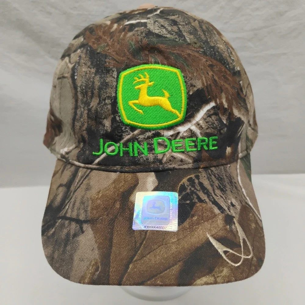 Realtree UForm Reversible Camo Black John Deere NWT Adjustable Baseball Hat Cap